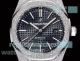 OMF Swiss Replica Audemars Piguet Royal Oak 15400 Black Dial Frosted Gold Watch (2)_th.jpg